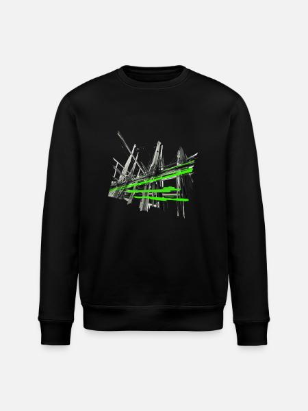 abstrakt lines - Stanley/Stella Unisex Bio-Sweatshirt ROLLER - Schwarz