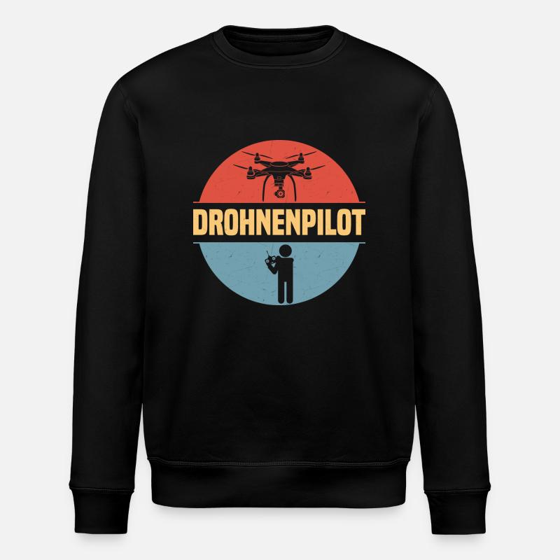 Drone Pilot RC Drone Quadcopter - Stanley/Stella ROLLER Unisex Organic Sweatshirt - black