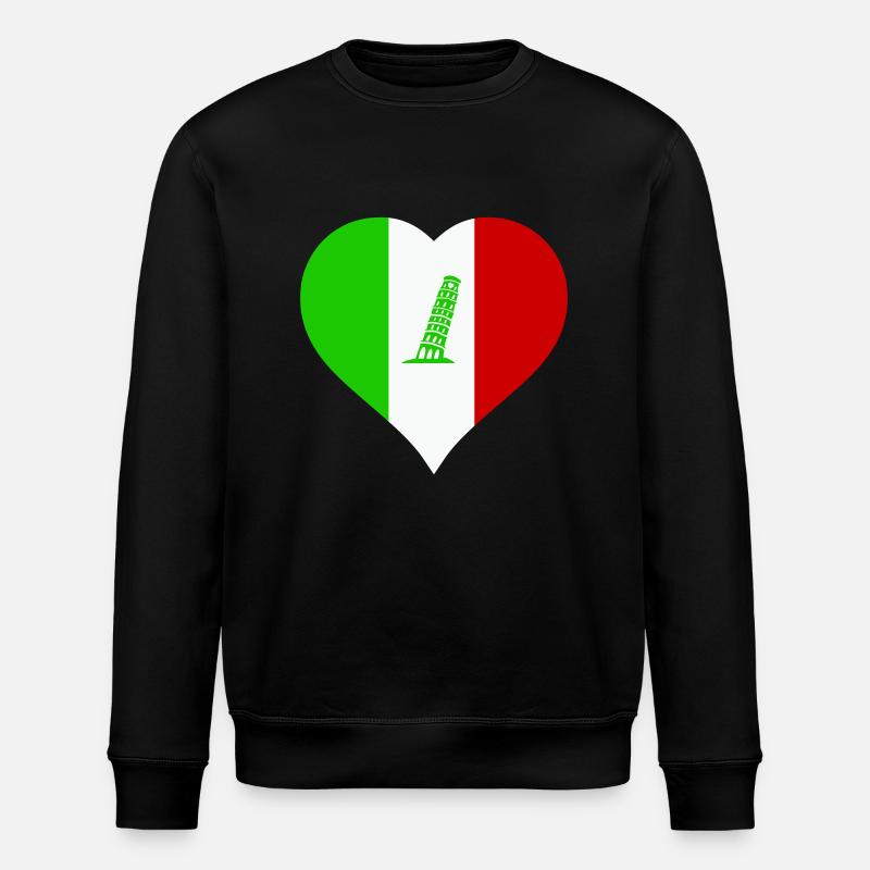 herz italien - Stanley/Stella Unisex Bio-Sweatshirt ROLLER - Schwarz