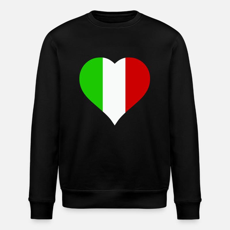 herz italien - Stanley/Stella Unisex Bio-Sweatshirt ROLLER - Schwarz