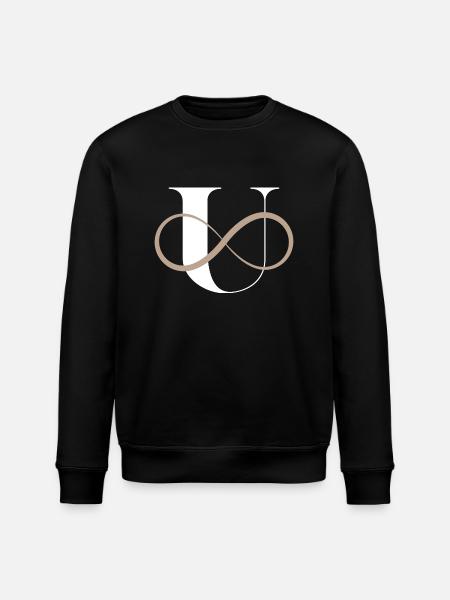 Infinite Letter u - Stanley/Stella ROLLER Unisex Organic Sweatshirt - black