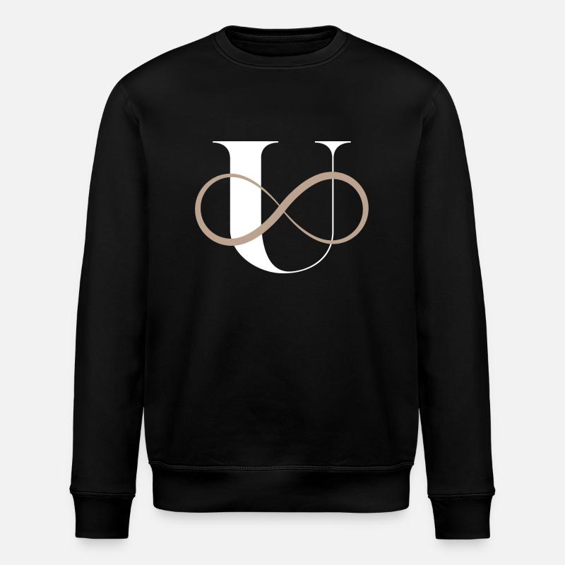 Infinite Letter u - Stanley/Stella ROLLER Unisex Organic Sweatshirt - black