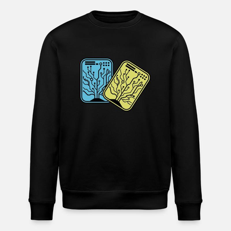 Micro Chip - Stanley/Stella ROLLER Unisex Organic Sweatshirt - black