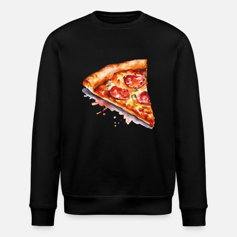 pizza - Stanley/Stella ROLLER Unisex Organic Sweatshirt - black
