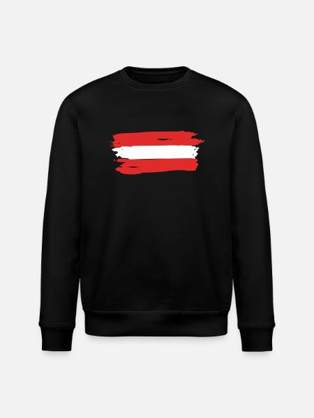 Austria Flag - Stanley/Stella ROLLER Unisex Organic Sweatshirt - black