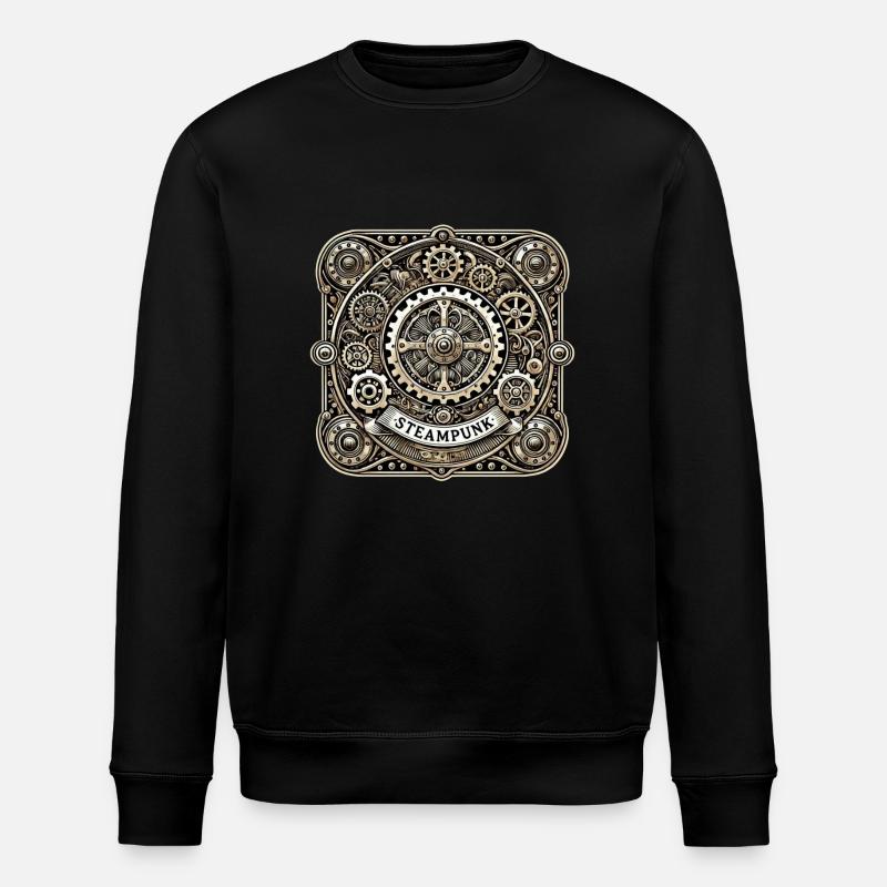 Steampunk Logo - Stanley/Stella Unisex Bio-Sweatshirt ROLLER - Schwarz