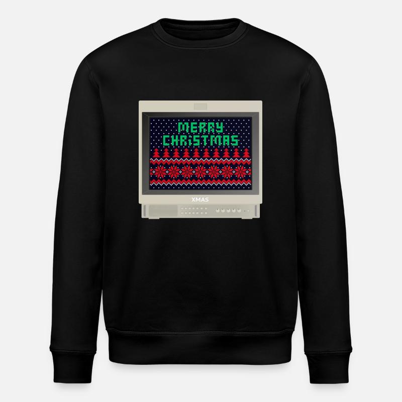PVM Lover - Merry xmas - Stanley/Stella ROLLER Unisex Organic Sweatshirt - black