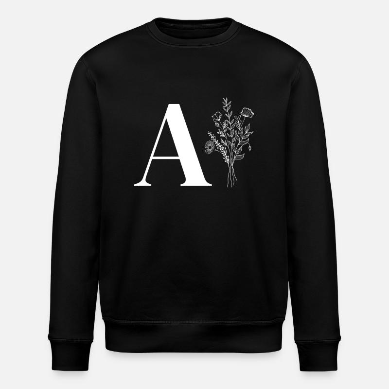 Minimalistische Blumentasche - Stanley/Stella Unisex Bio-Sweatshirt ROLLER - Schwarz