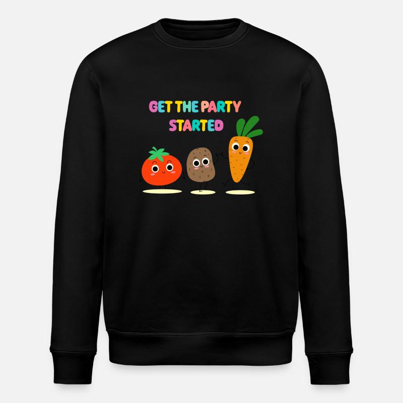 Veggie Party - Gemüseparty - Geschenkidee - Stanley/Stella Unisex Bio-Sweatshirt ROLLER - Schwarz