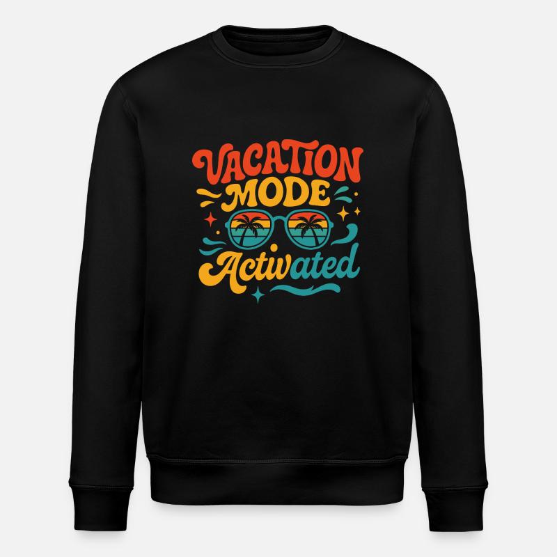 Vacation-Mode-Activated Summer Vibes Beach - Stanley/Stella ROLLER Unisex Organic Sweatshirt - black