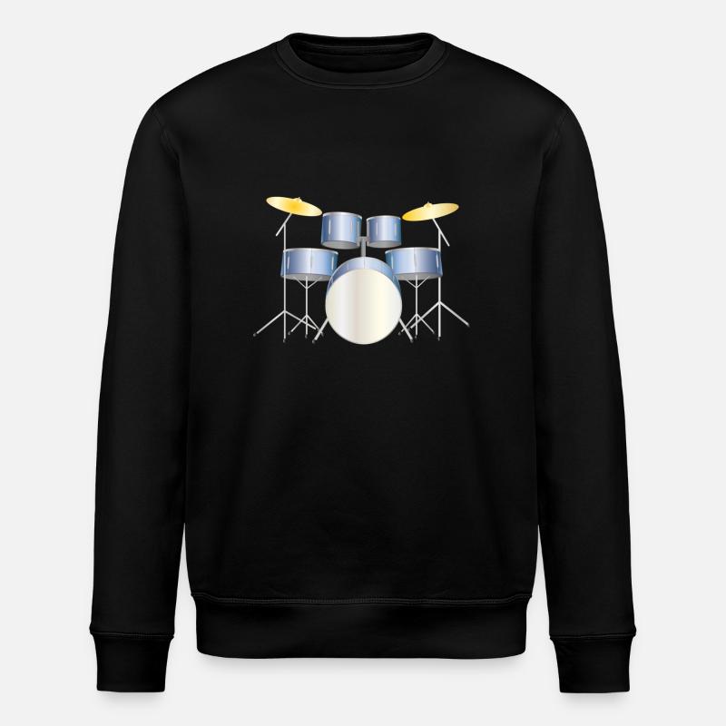 drums blue - Sweat bio ROLLER Stanley/Stella Unisexe - noir