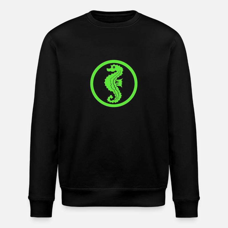 Seepferdchen - Stanley/Stella Unisex Bio-Sweatshirt ROLLER - Schwarz