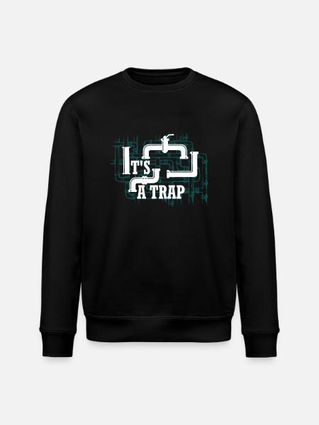 It's A Plumber Pipefitter Wrench - Stanley/Stella ROLLER Unisex Organic Sweatshirt - black