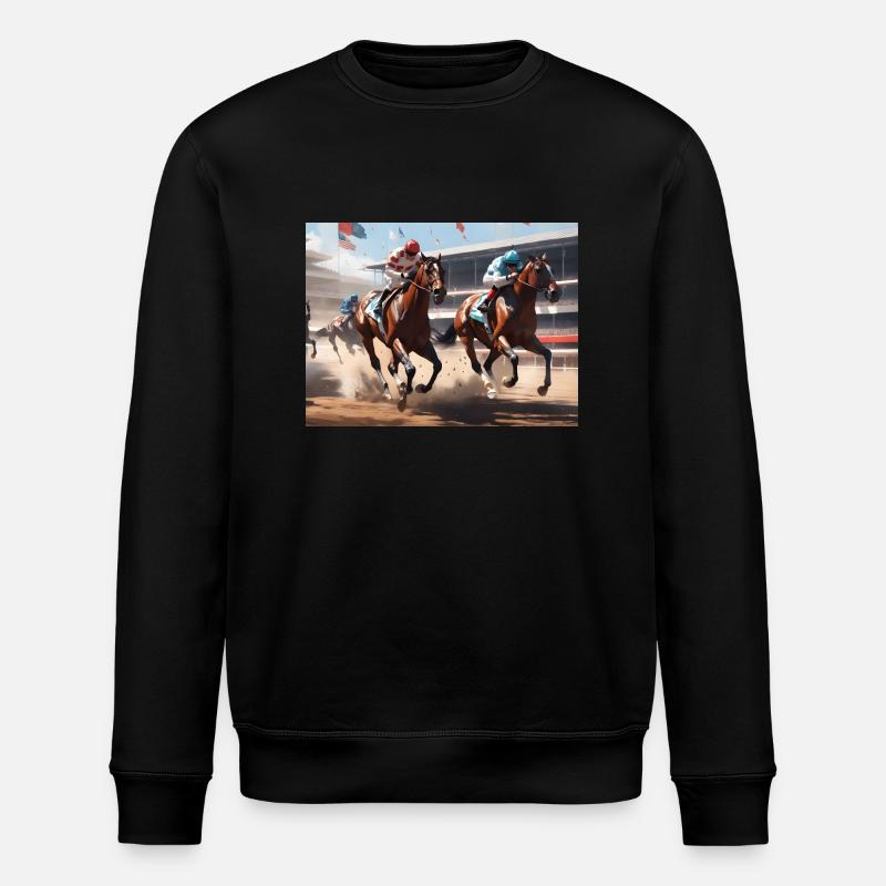 Course de chevaux #1 - Sweat bio ROLLER Stanley/Stella Unisexe - noir