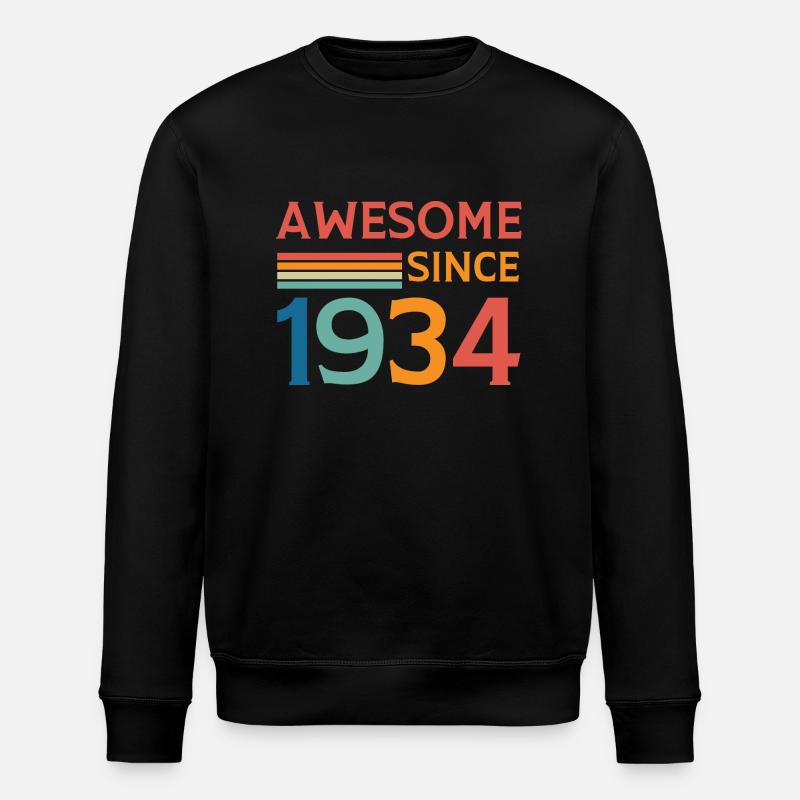 Awesome since 1934 - Stanley/Stella ROLLER Unisex Organic Sweatshirt - black
