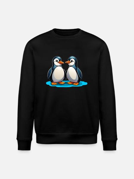 Deux pingouins - Sweat bio ROLLER Stanley/Stella Unisexe - noir