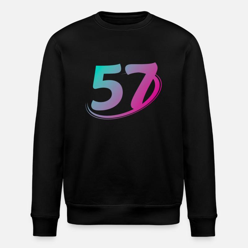 Nummer 57 mehrfarbig - Stanley/Stella Unisex Bio-Sweatshirt ROLLER - Schwarz