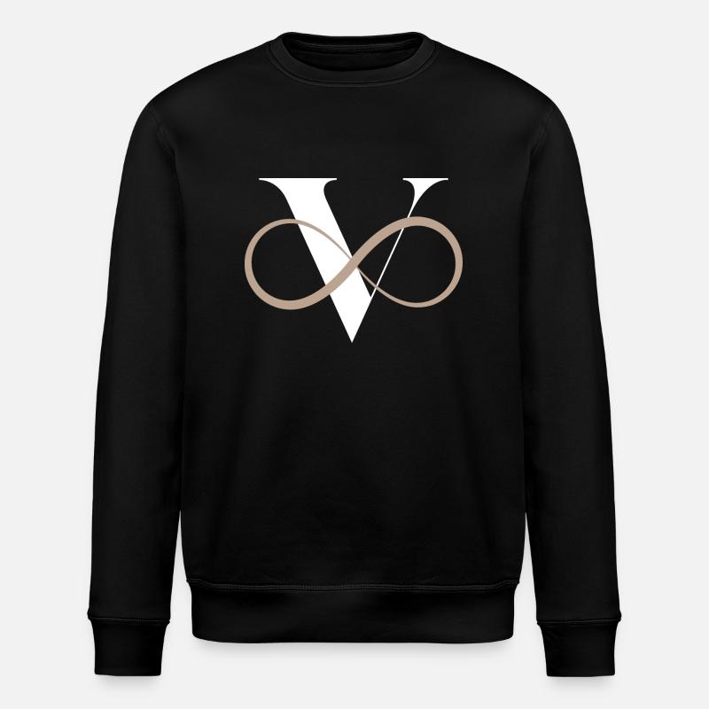 Lettre v infinie - Sweat bio ROLLER Stanley/Stella Unisexe - noir