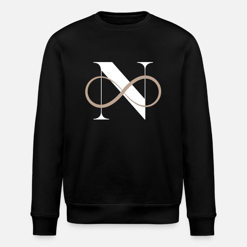 Infinite letter n - Stanley/Stella ROLLER Unisex Organic Sweatshirt - black