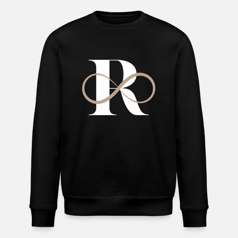 Infinite letter r - Stanley/Stella ROLLER Unisex Organic Sweatshirt - black