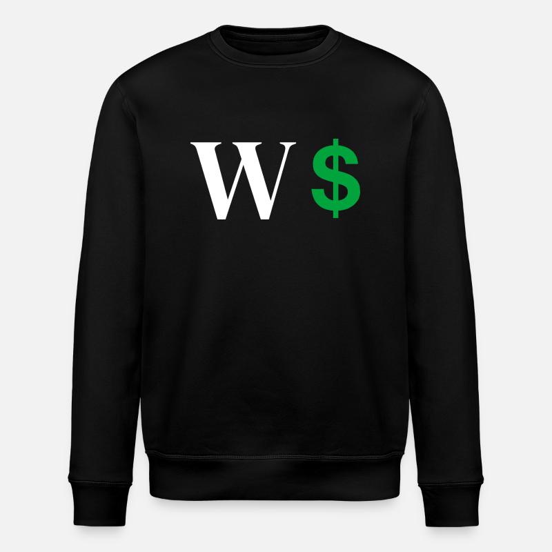Lettre w dollar - Sweat bio ROLLER Stanley/Stella Unisexe - noir