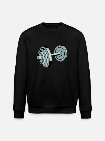 masterfitness_hantel_3fbg - Stanley/Stella ROLLER Unisex Organic Sweatshirt - black