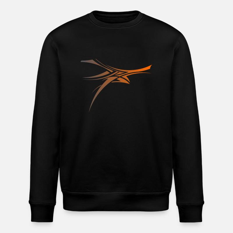 TeeCust n°5 orange - Sweat bio ROLLER Stanley/Stella Unisexe - noir