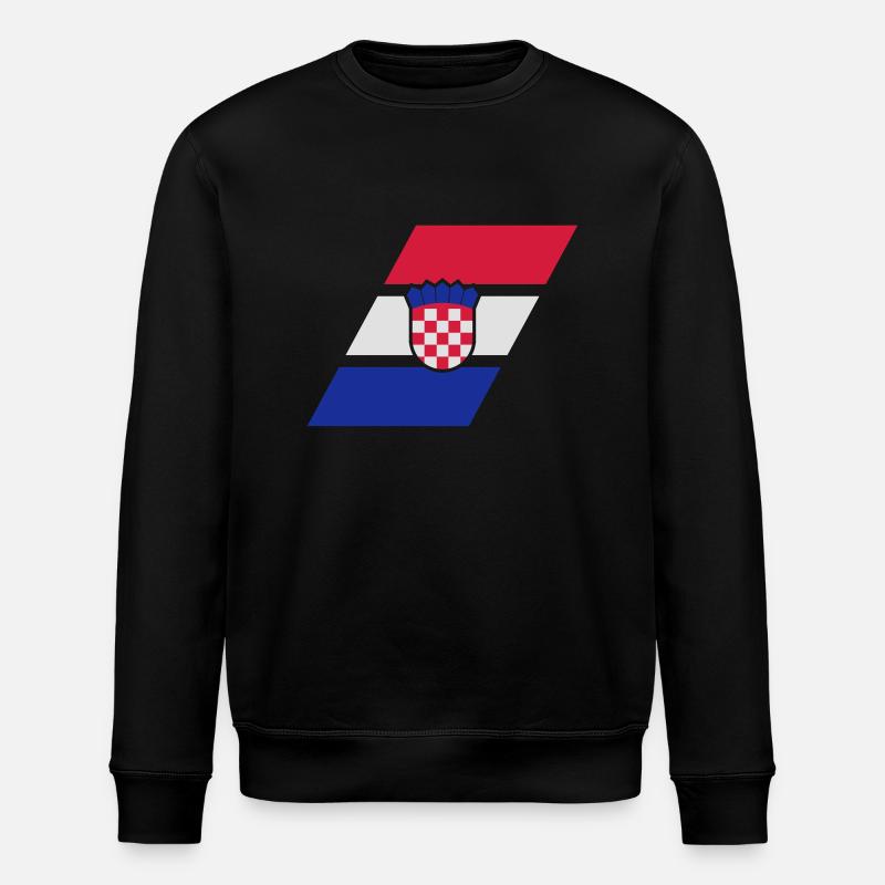 drapeau de la croatie bande - Sweat bio ROLLER Stanley/Stella Unisexe - noir