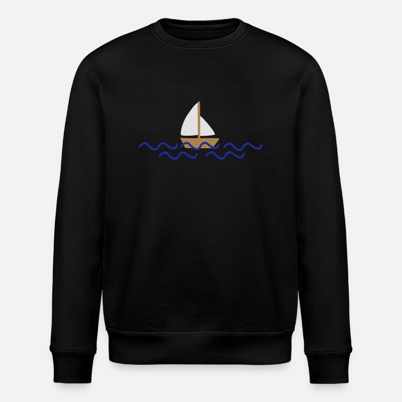 ship with waves - Sweat bio ROLLER Stanley/Stella Unisexe - noir