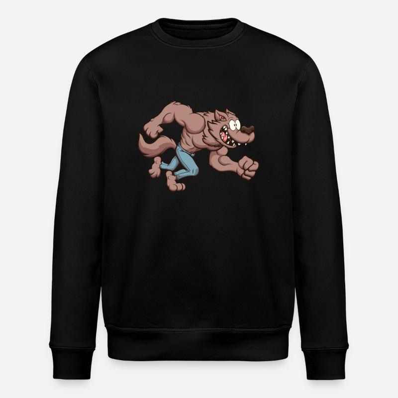 Loup-garou en cours d’exécution - Sweat bio ROLLER Stanley/Stella Unisexe - noir