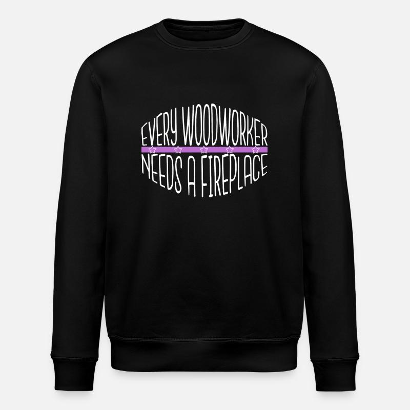 Safety Helmet Carpenter Quotes Tshirts - Stanley/Stella ROLLER Unisex Organic Sweatshirt - black