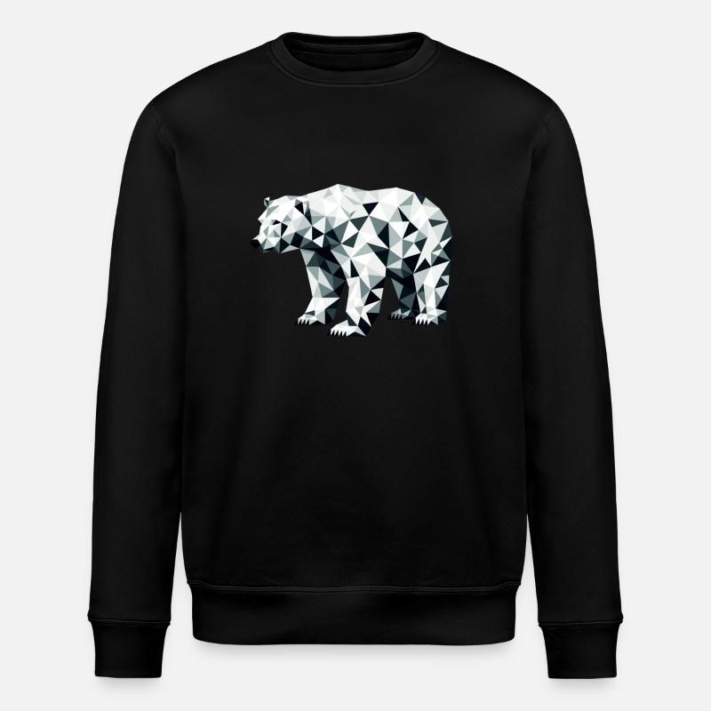 Eisbär // polar bear - Stanley/Stella Unisex Bio-Sweatshirt ROLLER - Schwarz