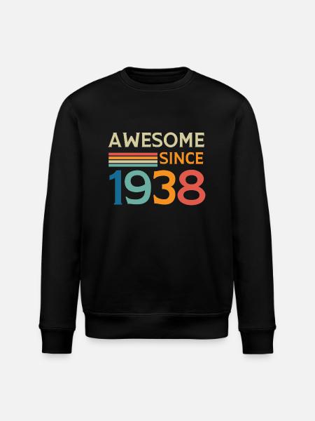 Awesome since 1938 - Stanley/Stella ROLLER Unisex Organic Sweatshirt - black