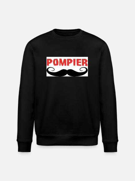 POMPIER - Sweat bio ROLLER Stanley/Stella Unisexe - noir