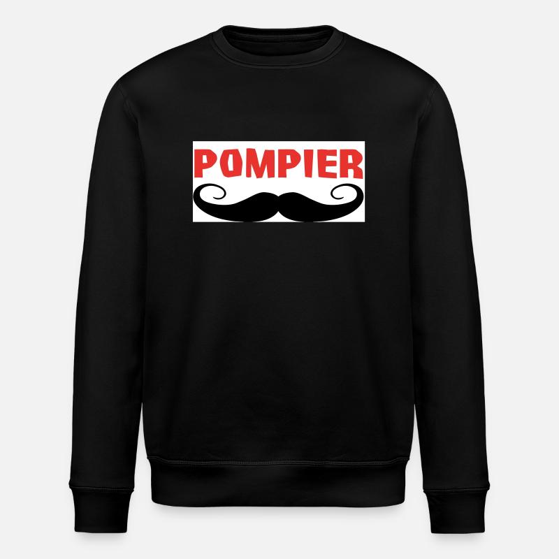 POMPIER - Sweat bio ROLLER Stanley/Stella Unisexe - noir