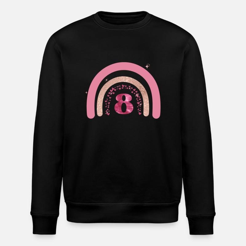 8e anniversaire rainbow rose - Sweat bio ROLLER Stanley/Stella Unisexe - noir