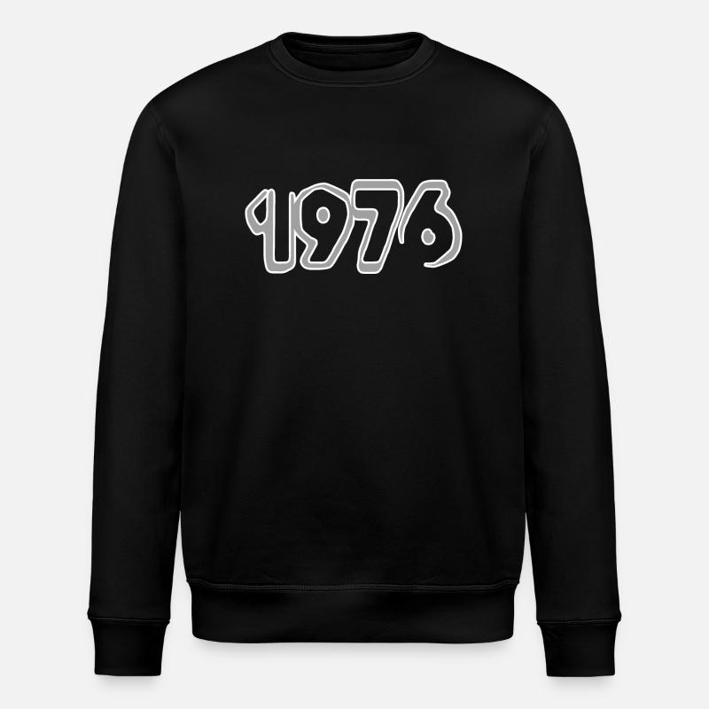Year 1976 - Stanley/Stella ROLLER Unisex Organic Sweatshirt - black