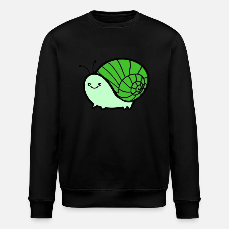 schnecke 02 - Stanley/Stella Unisex Bio-Sweatshirt ROLLER - Schwarz