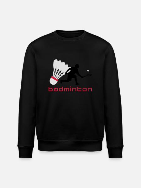 badminton_022011_y_3c - Stanley/Stella ROLLER Unisex Organic Sweatshirt - black