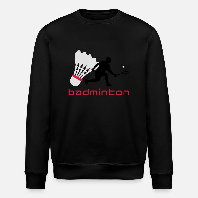 badminton_022011_y_3c - Stanley/Stella ROLLER Unisex Organic Sweatshirt - black
