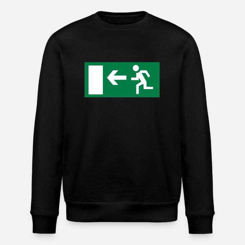 emergency exit - Stanley/Stella ROLLER Unisex Organic Sweatshirt - black