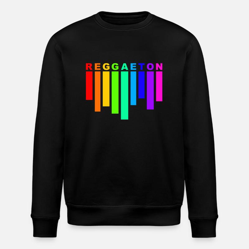 reggaeton rainbow - Stanley/Stella ROLLER Unisex Organic Sweatshirt - black