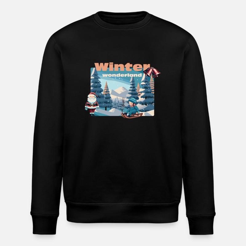 winter wonderland - Stanley/Stella Unisex Bio-Sweatshirt ROLLER - Schwarz