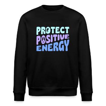 Protéger l’énergie positive - Sweat bio ROLLER Stanley/Stella Unisexe - noir - Devant - Nik (191cm)