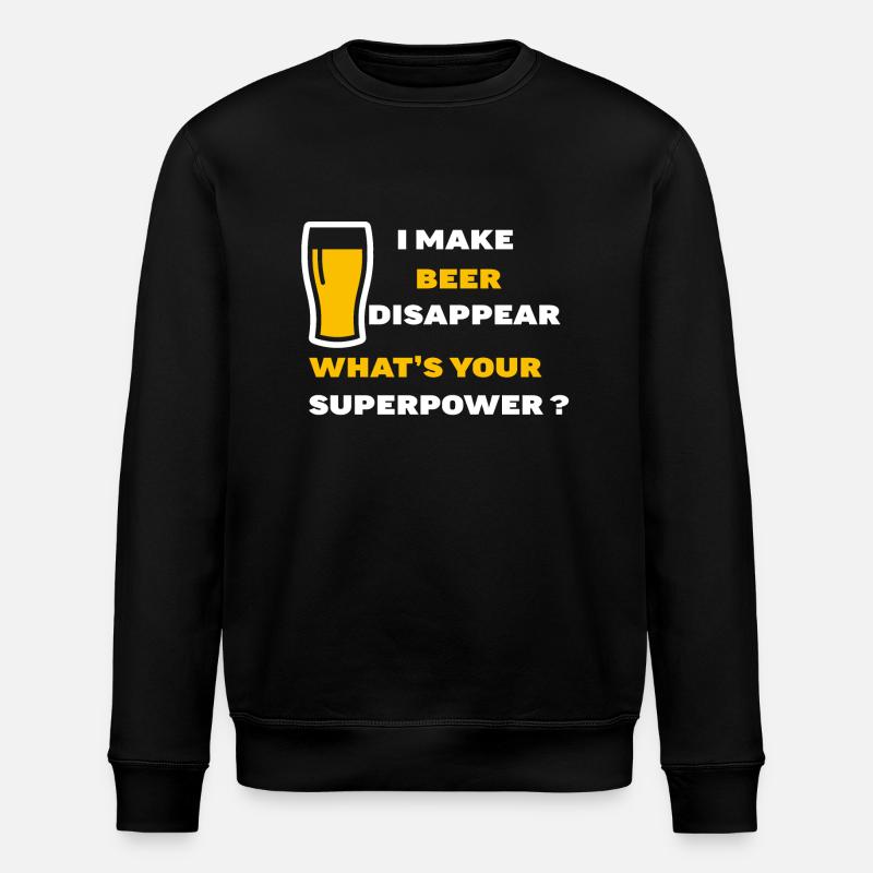 Superkräfte - Bier - Stanley/Stella Unisex Bio-Sweatshirt ROLLER - Schwarz