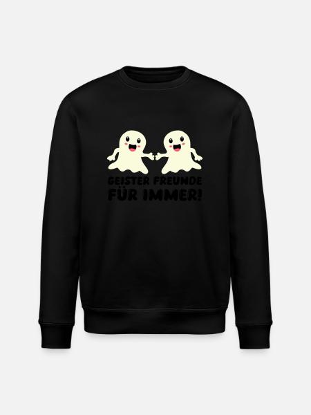 ghosts friends for ever - Stanley/Stella ROLLER Unisex Organic Sweatshirt - black