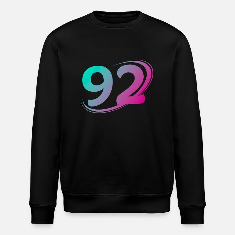 Nummer 92 mehrfarbig - Stanley/Stella Unisex Bio-Sweatshirt ROLLER - Schwarz