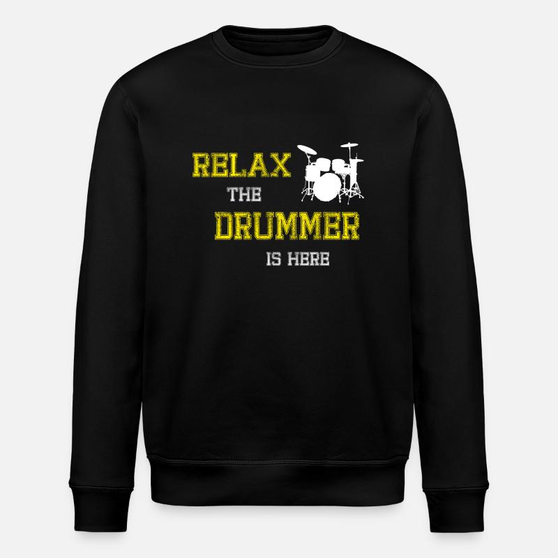 Relax Drummer - Sweat bio ROLLER Stanley/Stella Unisexe - noir
