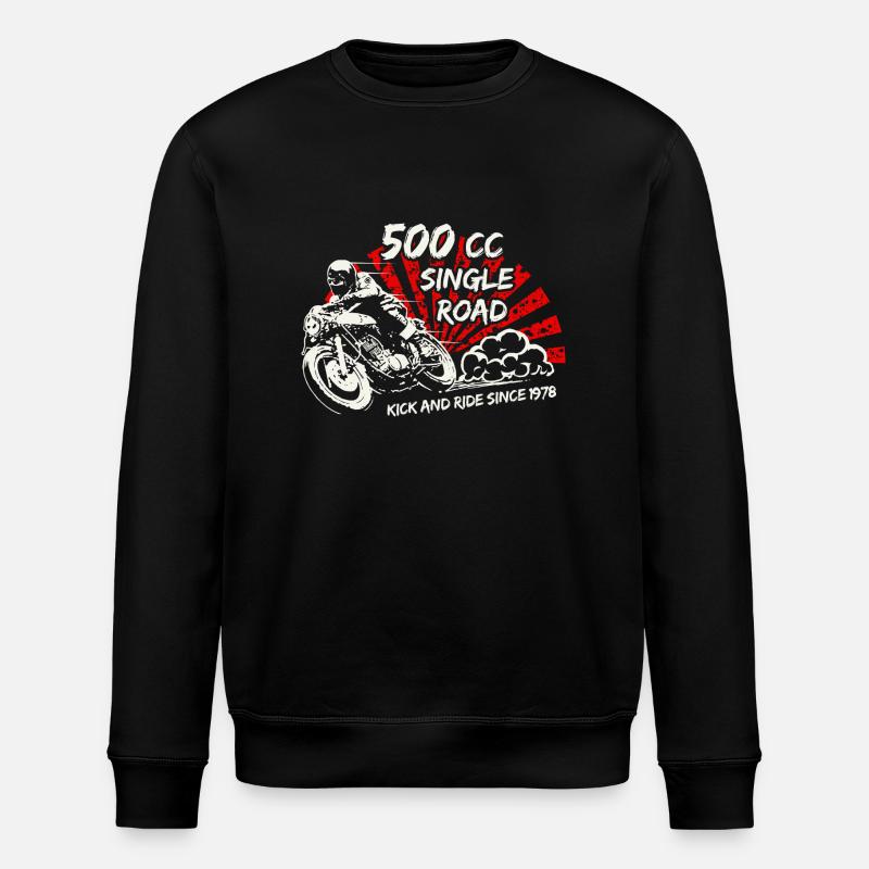 500cc-single-road - Stanley/Stella Unisex Bio-Sweatshirt ROLLER - Schwarz