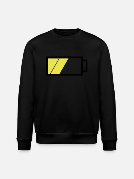 Battery half full - Stanley/Stella ROLLER Unisex Organic Sweatshirt - black
